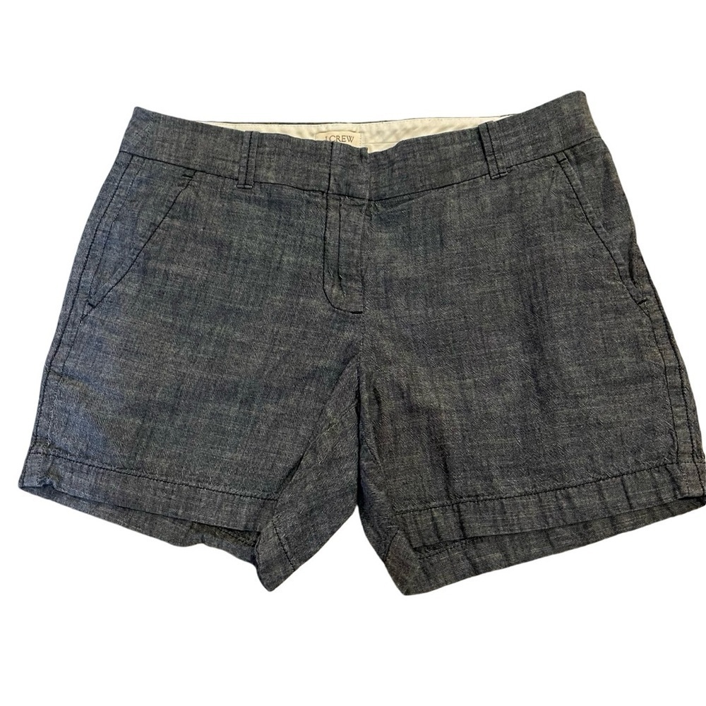 J.Crew Chambray 100% Cotton Blue Shorts Size 2